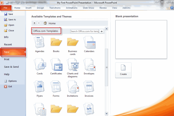 microsoft powerpoint 2010 templates